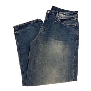 H&M Loose Ample Jeans Mens 36x32 Blue Cotton Medium Wash Denim